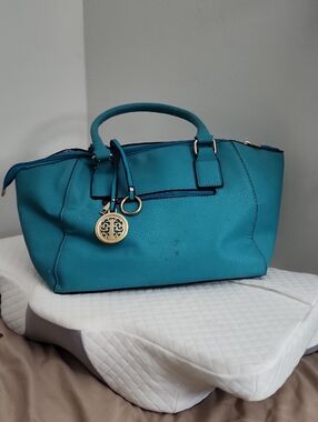 Teal Structured Tote Handbag - Women
